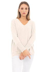 Maglione oversize scollo a V