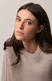 Maglione a coste in cashmere
