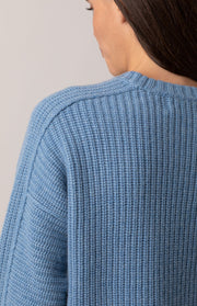 Maglione a coste in cashmere