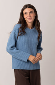 Maglione a coste in cashmere