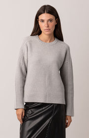 Maglione a coste in cashmere