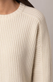 Maglione a coste in cashmere