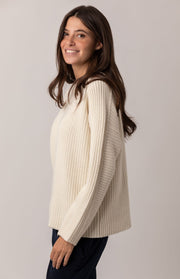 Maglione a coste in cashmere