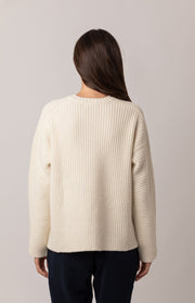 Maglione a coste in cashmere