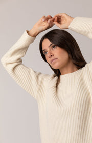 Maglione a coste in cashmere