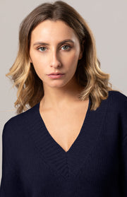 Maglione grosso scollo a V