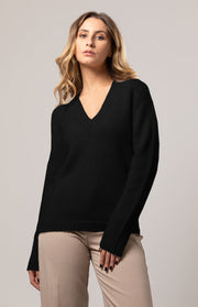 Maglione grosso scollo a V