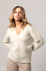 Maglione grosso scollo a V