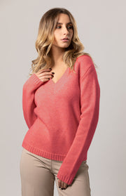 Maglione grosso scollo a V