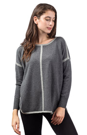 Maglione oversize a contrasto