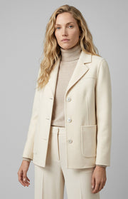 Blazer con pinces lana e cashmere