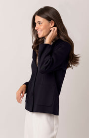 Blazer con pinces lana e cashmere