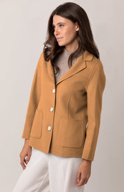 Blazer con pinces lana e cashmere