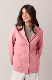 Blazer con pinces lana e cashmere