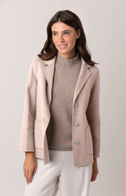 Blazer con pinces lana e cashmere