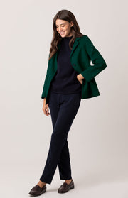 Blazer con pinces lana e cashmere