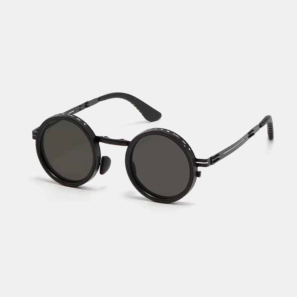 VORENIE FlexPunk Black sunglasses - front studio view