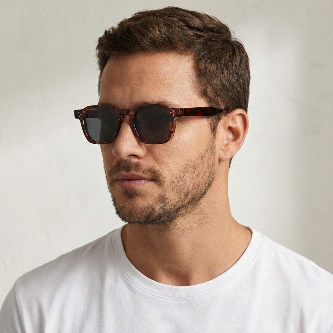 VORENIE Kalib Gloss Black sunglasses - alternate front studio view