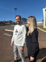 Felpa con Orsetto Bianca