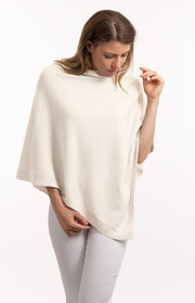 Poncho in cashmere tinta unita