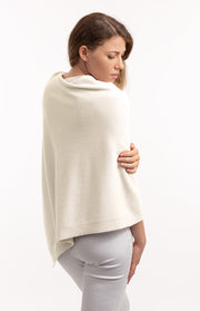 Poncho in cashmere tinta unita