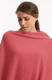 Poncho in cashmere tinta unita