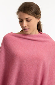 Poncho in cashmere tinta unita