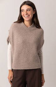Poncho kimono a coste