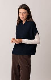 Poncho kimono a coste