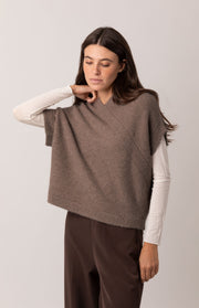 Poncho kimono a coste