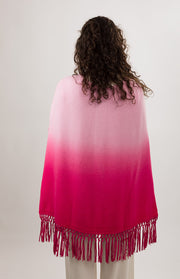 Poncho sfumato in cashmere