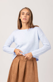 Maglione a barchetta a pois
