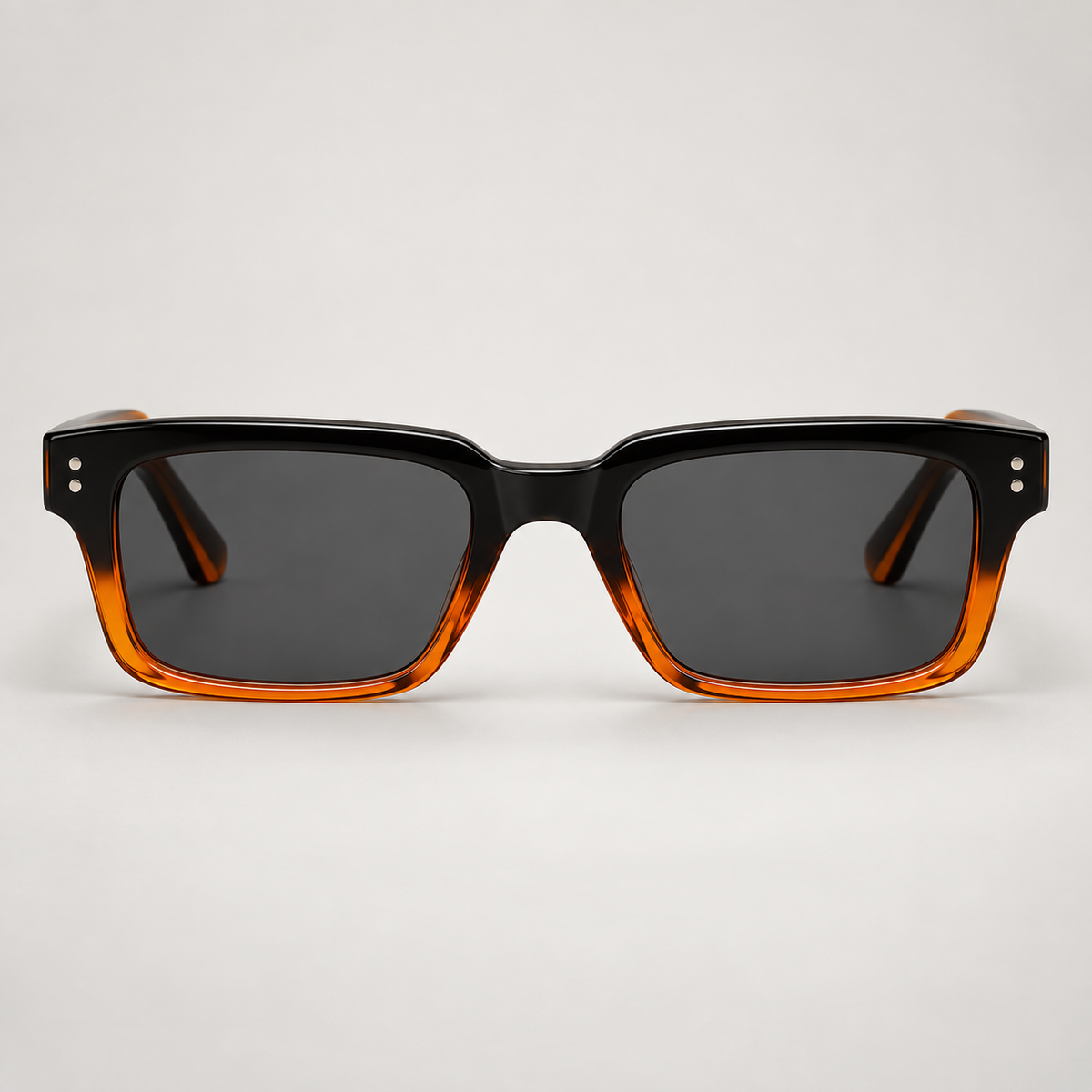 VORENIE Bondi Black / Orange sunglasses - front studio view
