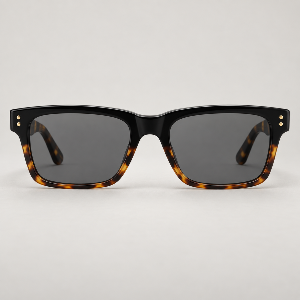 VORENIE Bondi Black / Tortoiseshell sunglasses - front studio view