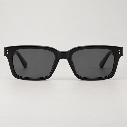 VORENIE Bondi Gloss Black sunglasses - front studio view