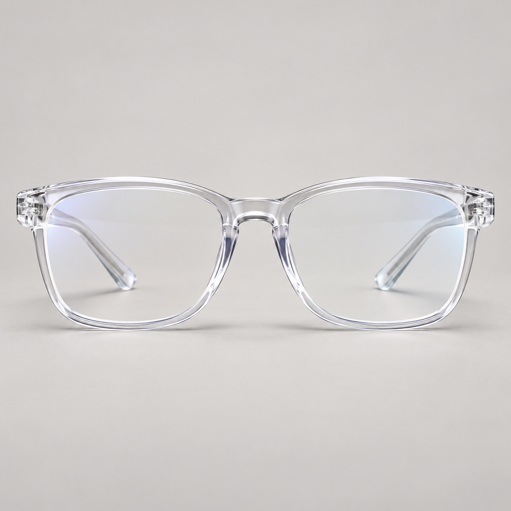 VORENIE Lucera Crystal Clear blue light glasses - front studio view
