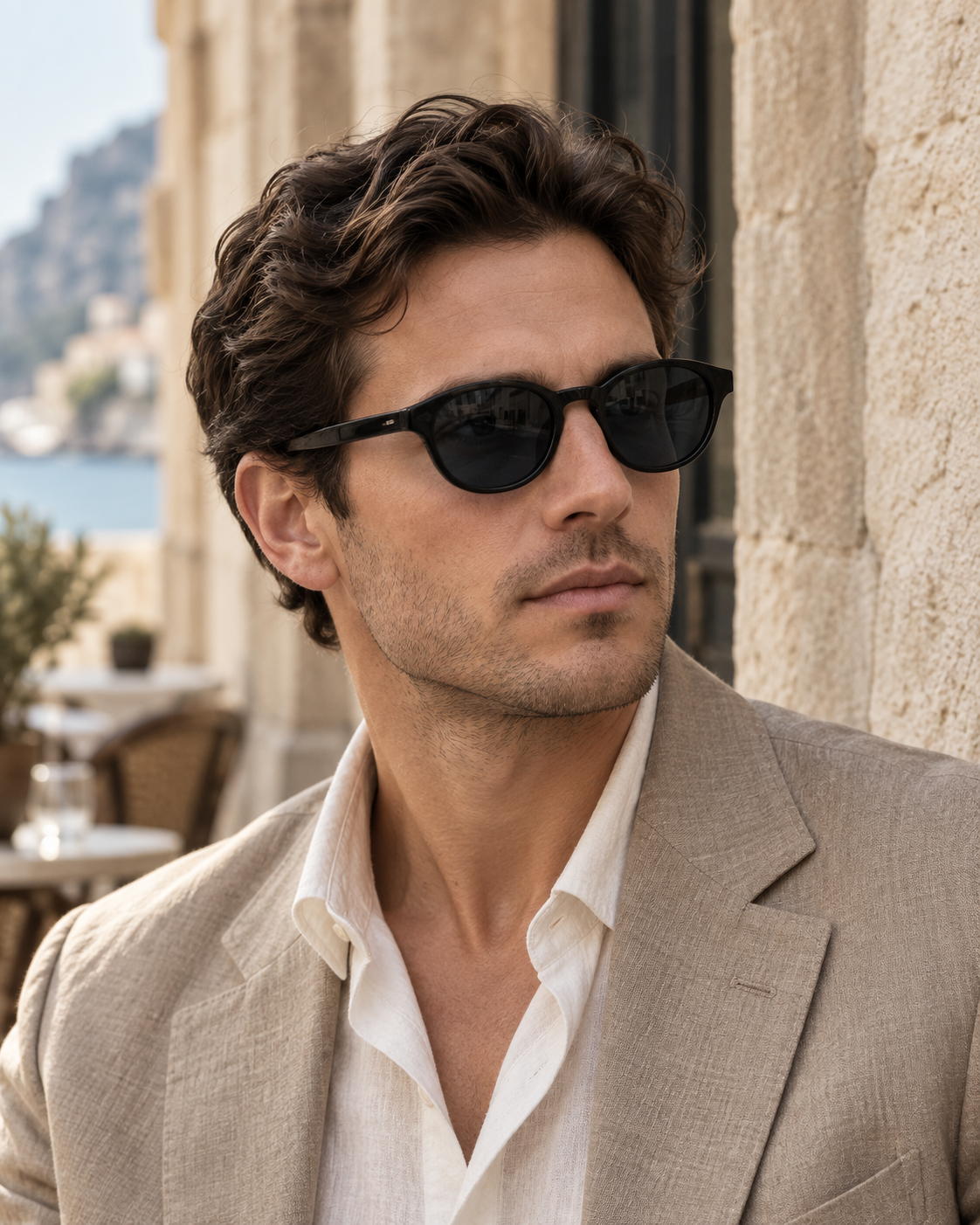 VORENIE Sorrento sunglasses worn by model