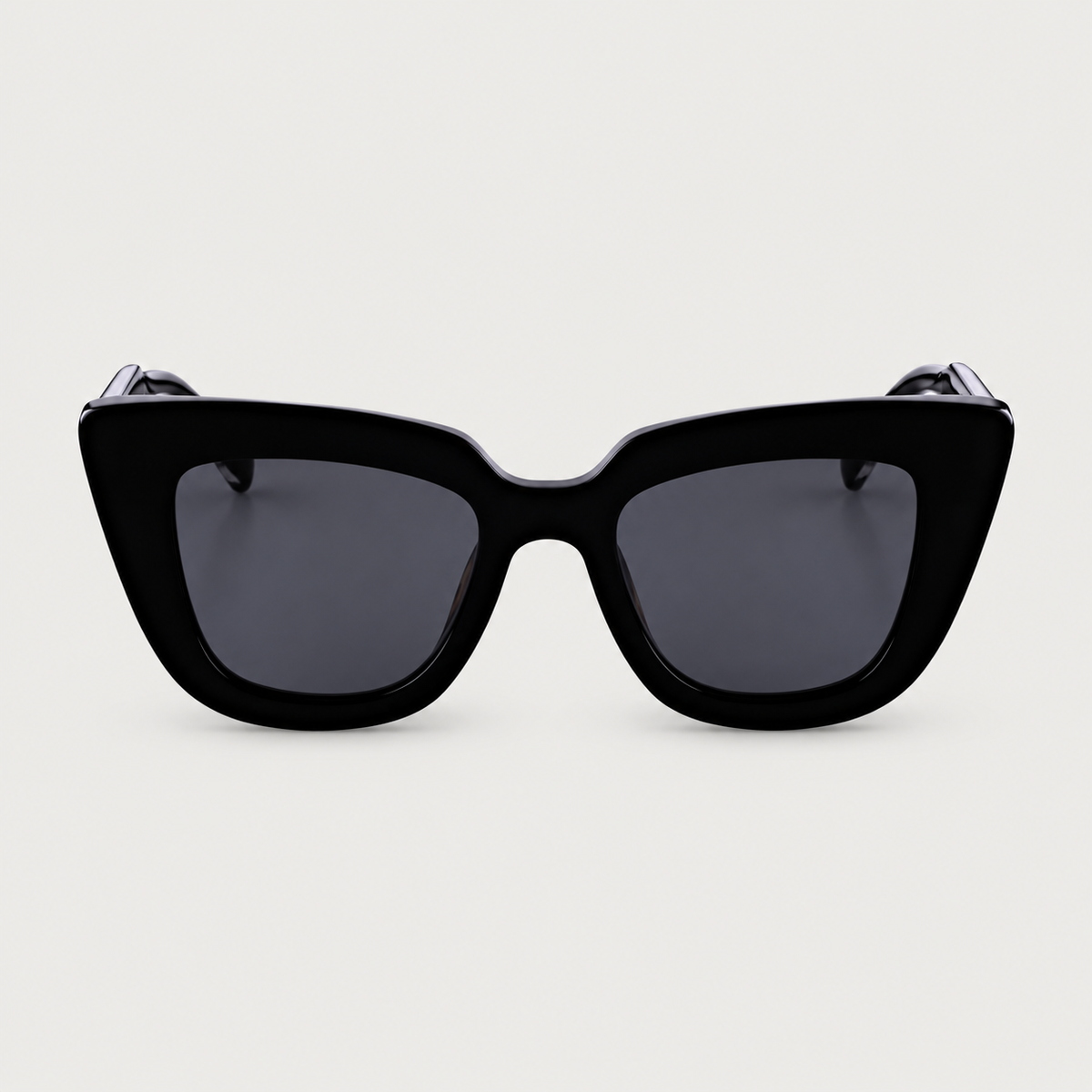 VORENIE Urbino Gloss Black sunglasses — front studio view